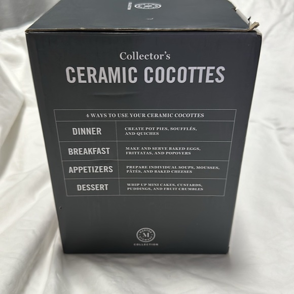 Martha Stewart collectors ceramic cocottes. New in box , never opened . - Picture 2 of 2